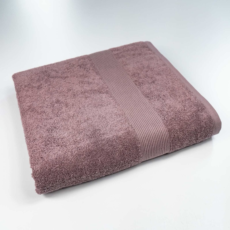 Рушник банний махровий з бордюром GM Textile 70х140см 400г/м2 (Шоколад)